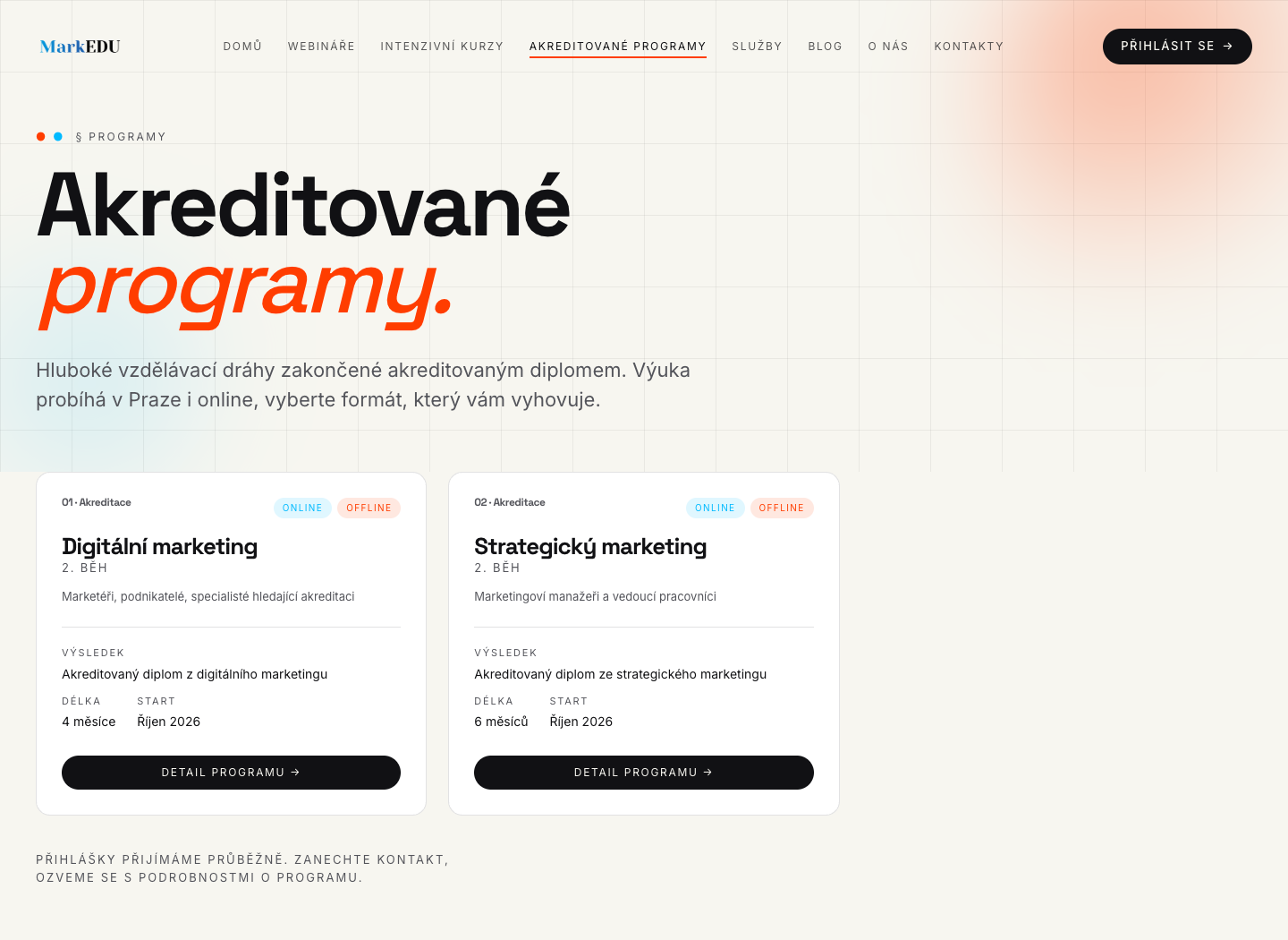 MarkEDU programs overview